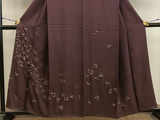 平和屋着物●訪問着　総刺繍　菊花文　金糸　正絹　逸品　BAAY1083mz