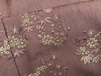 平和屋着物●訪問着　総刺繍　菊花文　金糸　正絹　逸品　BAAY1083mz