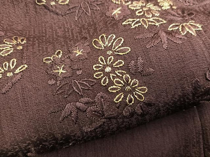 平和屋着物●訪問着　総刺繍　菊花文　金糸　正絹　逸品　BAAY1083mz