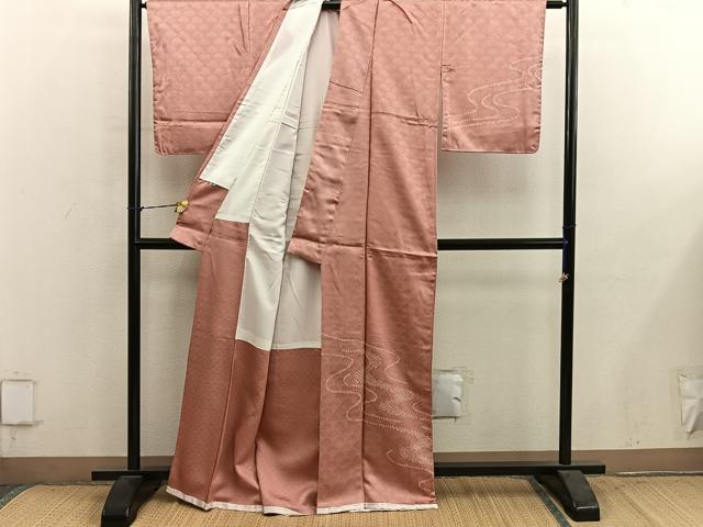 平和屋着物■訪問着　絞り　流水文　正絹　逸品　BAAY1085mz