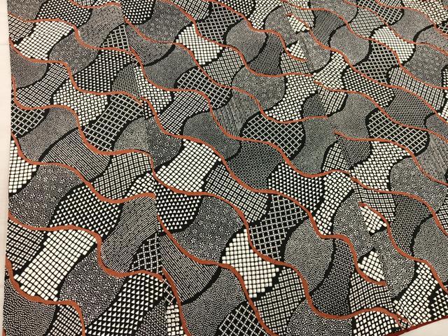 平和屋着物■上質な小紋　幾何学文様　正絹　逸品　BAAY1087mz