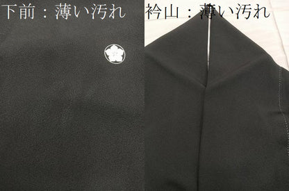 平和屋着物■豪華黒留袖　駒刺繍　御所車花文　金彩　正絹　逸品　BAAY1090mz