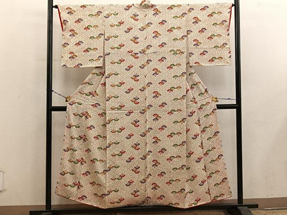平和屋着物■上質な小紋　青海波　正絹　逸品　BAAY1098mz