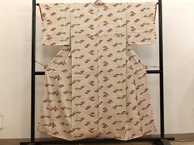 平和屋着物■上質な小紋　青海波　正絹　逸品　BAAY1098mz