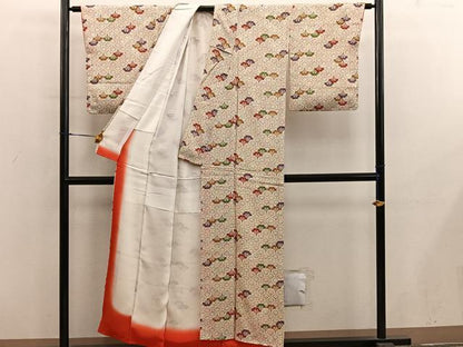平和屋着物■上質な小紋　青海波　正絹　逸品　BAAY1098mz