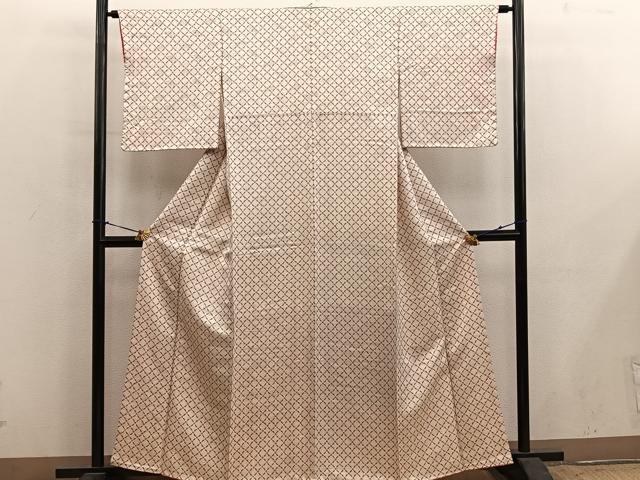 平和屋着物■上質な小紋　七宝花文　金通し地　やまと誂製　正絹　逸品　BAAY1103mz