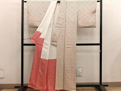 平和屋着物■上質な小紋　七宝花文　金通し地　やまと誂製　正絹　逸品　BAAY1103mz