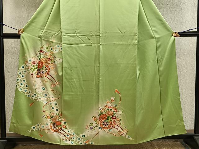 平和屋着物■訪問着　花車文　暈し染め　金彩　正絹　逸品　BAAY1104mz