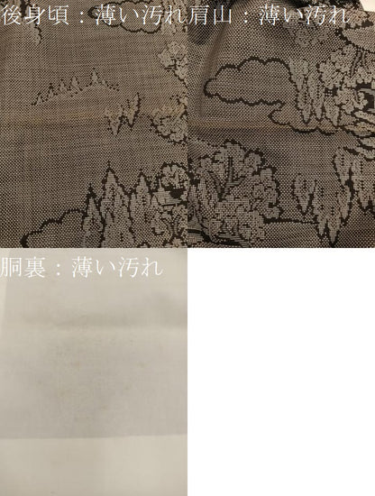 平和屋着物■本場大島紬　9マルキ　風景文　正絹　逸品　BAAY1112mz