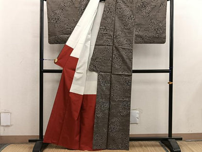 平和屋着物■本場大島紬　9マルキ　風景文　正絹　逸品　BAAY1112mz