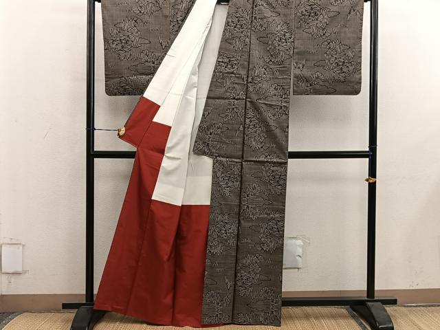 平和屋着物■本場大島紬　9マルキ　風景文　正絹　逸品　BAAY1112mz