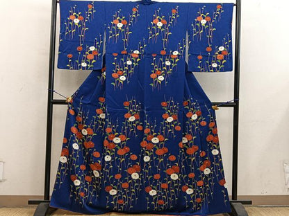 平和屋着物■訪問着　枝菊花文　金彩　正絹　逸品　BAAY1114mz