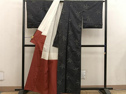 平和屋着物■本場大島紬　唐草文　正絹　逸品　BAAY1117mz