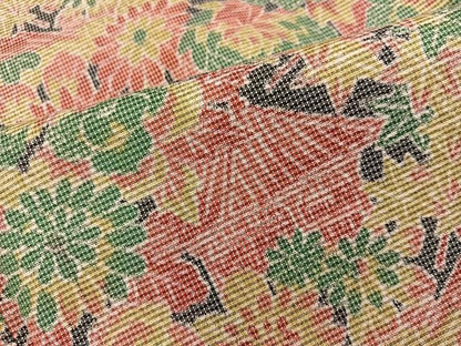 平和屋着物■上質な紬　風景花文　正絹　逸品　BAAY1121mz