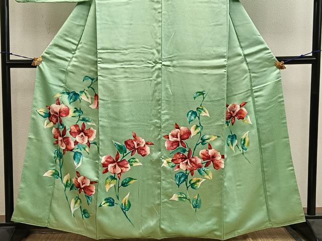 平和屋着物■訪問着　カトレア　正絹　逸品　BAAY1122mz