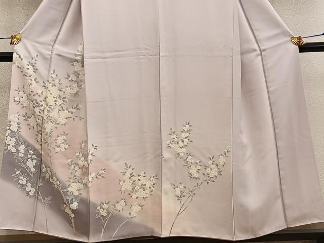 平和屋着物■訪問着　枝桜文　暈し染め　正絹　逸品　BAAY1124mz