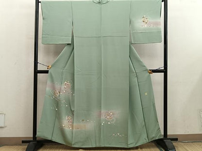 平和屋着物●訪問着　友禅　作家物　菊花文　暈し染め　正絹　逸品　BAAY1132mz
