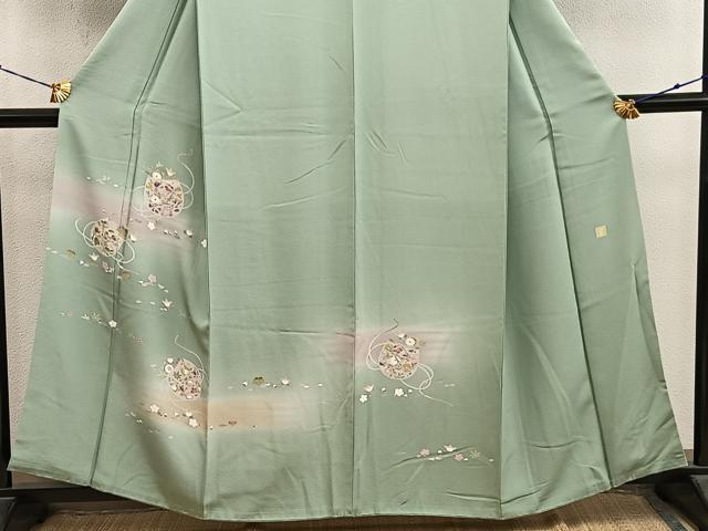 平和屋着物●訪問着　友禅　作家物　菊花文　暈し染め　正絹　逸品　BAAY1132mz