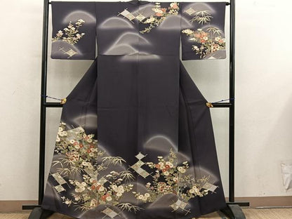 平和屋着物●訪問着　貝桶菊花文　暈し染め　金彩　高島屋扱い　正絹　逸品　BAAY1137mz