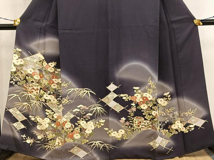 平和屋着物●訪問着　貝桶菊花文　暈し染め　金彩　高島屋扱い　正絹　逸品　BAAY1137mz