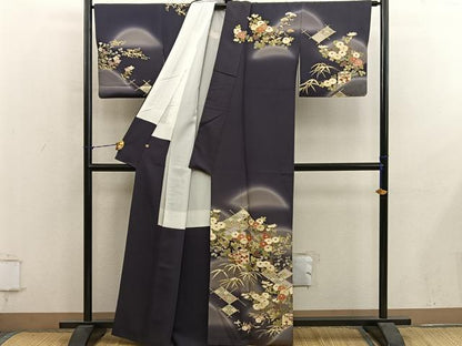 平和屋着物●訪問着　貝桶菊花文　暈し染め　金彩　高島屋扱い　正絹　逸品　BAAY1137mz