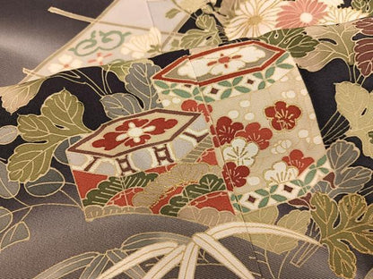 平和屋着物●訪問着　貝桶菊花文　暈し染め　金彩　高島屋扱い　正絹　逸品　BAAY1137mz