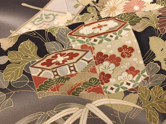 平和屋着物●訪問着　貝桶菊花文　暈し染め　金彩　高島屋扱い　正絹　逸品　BAAY1137mz