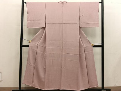 平和屋着物■上質な色無地　宍色　正絹　逸品　BAAY1141mz