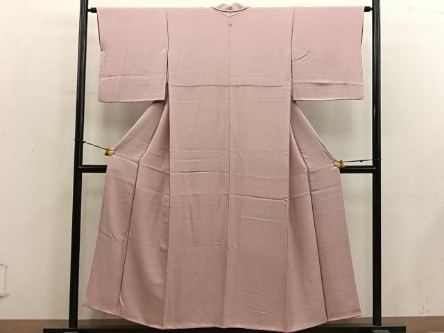 平和屋着物■上質な色無地　宍色　正絹　逸品　BAAY1141mz