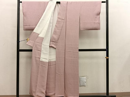 平和屋着物■上質な色無地　宍色　正絹　逸品　BAAY1141mz