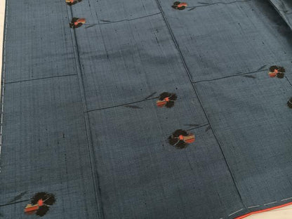 平和屋着物■上質な紬　椿　正絹　逸品　BAAY1142mz