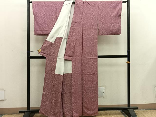 平和屋着物●伝統工芸師　服部光擴　江戸小紋　小花尽くし　正絹　逸品　BAAY1147mz