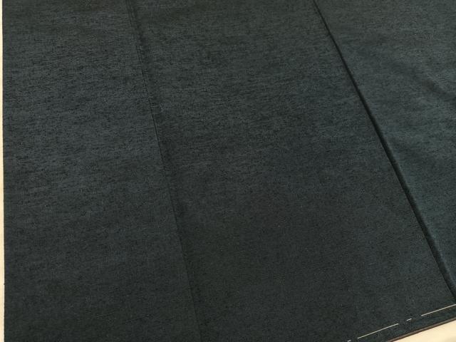 平和屋着物●男性　紬地　黒緑色　正絹　逸品　未使用　BAAY1149mz
