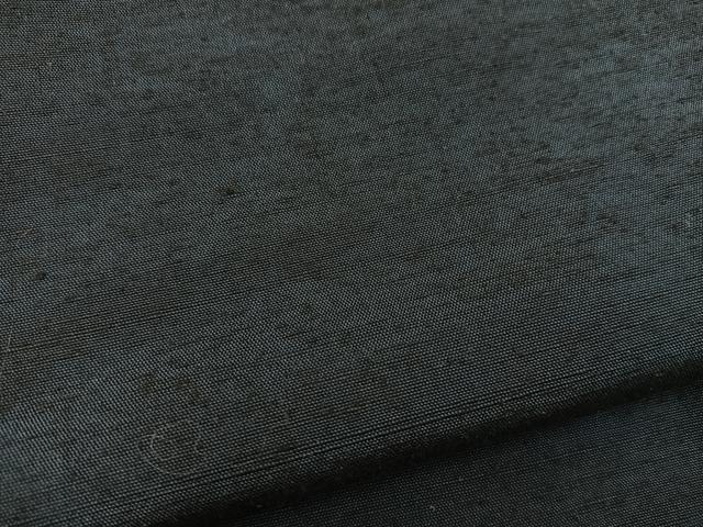 平和屋着物●男性　紬地　黒緑色　正絹　逸品　未使用　BAAY1149mz