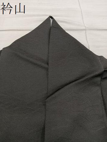 平和屋着物●訪問着　駒刺繍　枝葉文　暈し染め　黒地　金彩　鈴乃屋扱い　正絹　逸品　BAAY1157mz