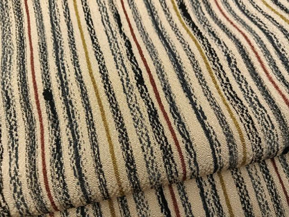 平和屋着物●上質な小紋　縞　鬼しぼ縮緬　正絹　逸品　BAAY1207mz