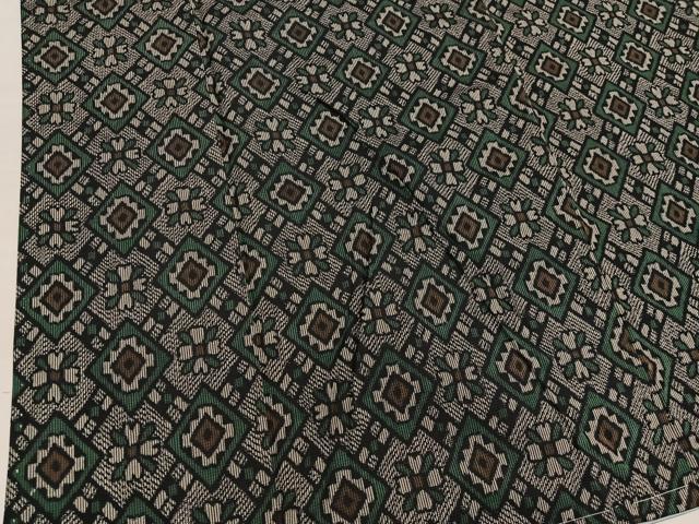 平和屋着物■上質な紬　アンサンブル　菱花文　正絹　逸品　BAAY1219mz