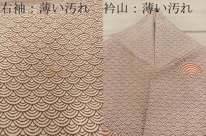 平和屋着物■上質な小紋　青海波　正絹　逸品　BAAY1247mz