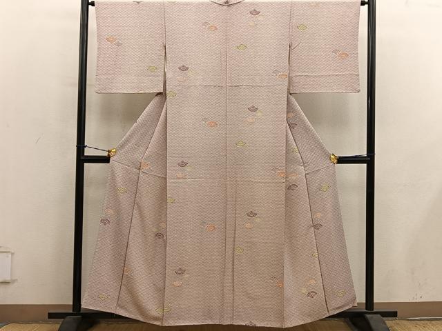 平和屋着物■上質な小紋　青海波　正絹　逸品　BAAY1247mz