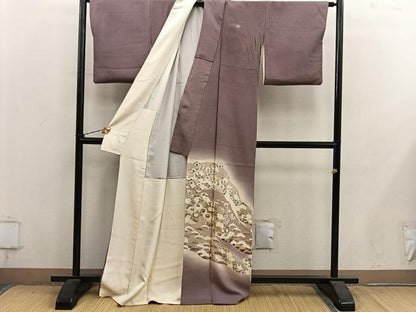 平和屋着物■豪華色留袖　菊梅花文　暈し染め　金彩　鬼しぼ縮緬　正絹　逸品　BAAY1258mz