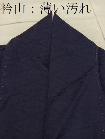 平和屋着物■上質な色無地　菱花地紋　黒紅色　正絹　逸品　BAAY1263mz