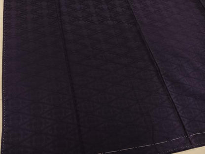 平和屋着物■上質な色無地　菱花地紋　黒紅色　正絹　逸品　BAAY1263mz