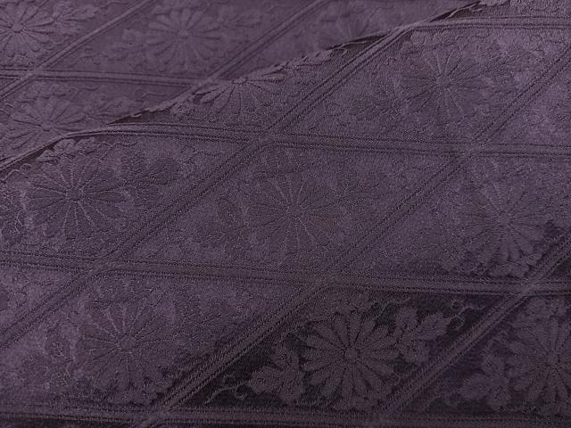 平和屋着物■上質な色無地　菱花地紋　黒紅色　正絹　逸品　BAAY1263mz