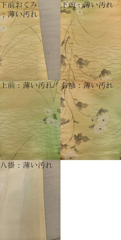 平和屋着物■上質な小紋　枝菊花文　暈し染め　正絹　逸品　BAAY1267mz