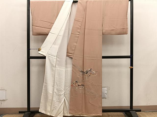 平和屋着物■豪華色留袖　人物文　寿光織　金銀糸　正絹　逸品　BAAY1270mz