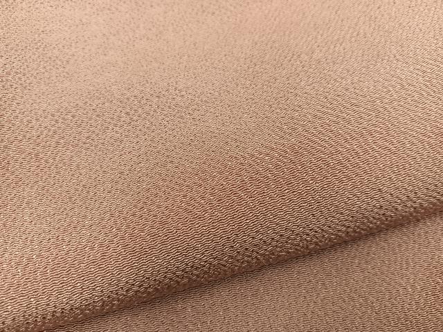 平和屋着物●上質な色無地　宍色　鬼しぼ縮緬　正絹　逸品　BAAY1272mz