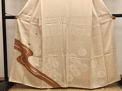 平和屋着物■訪問着　駒刺繍　絞り　流水文　やまと誂製　正絹　逸品　BAAY1276mz