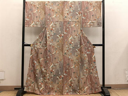 平和屋着物■上質な小紋　辻が花　金彩　正絹　逸品　BAAY1278mz