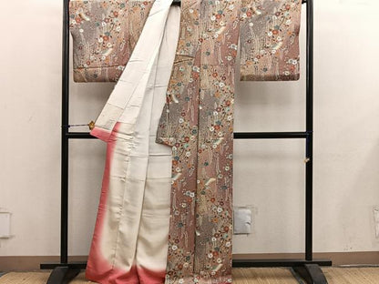 平和屋着物■上質な小紋　辻が花　金彩　正絹　逸品　BAAY1278mz