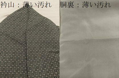 平和屋着物■江戸小紋　菊花文　正絹　逸品　BAAY1280mz
